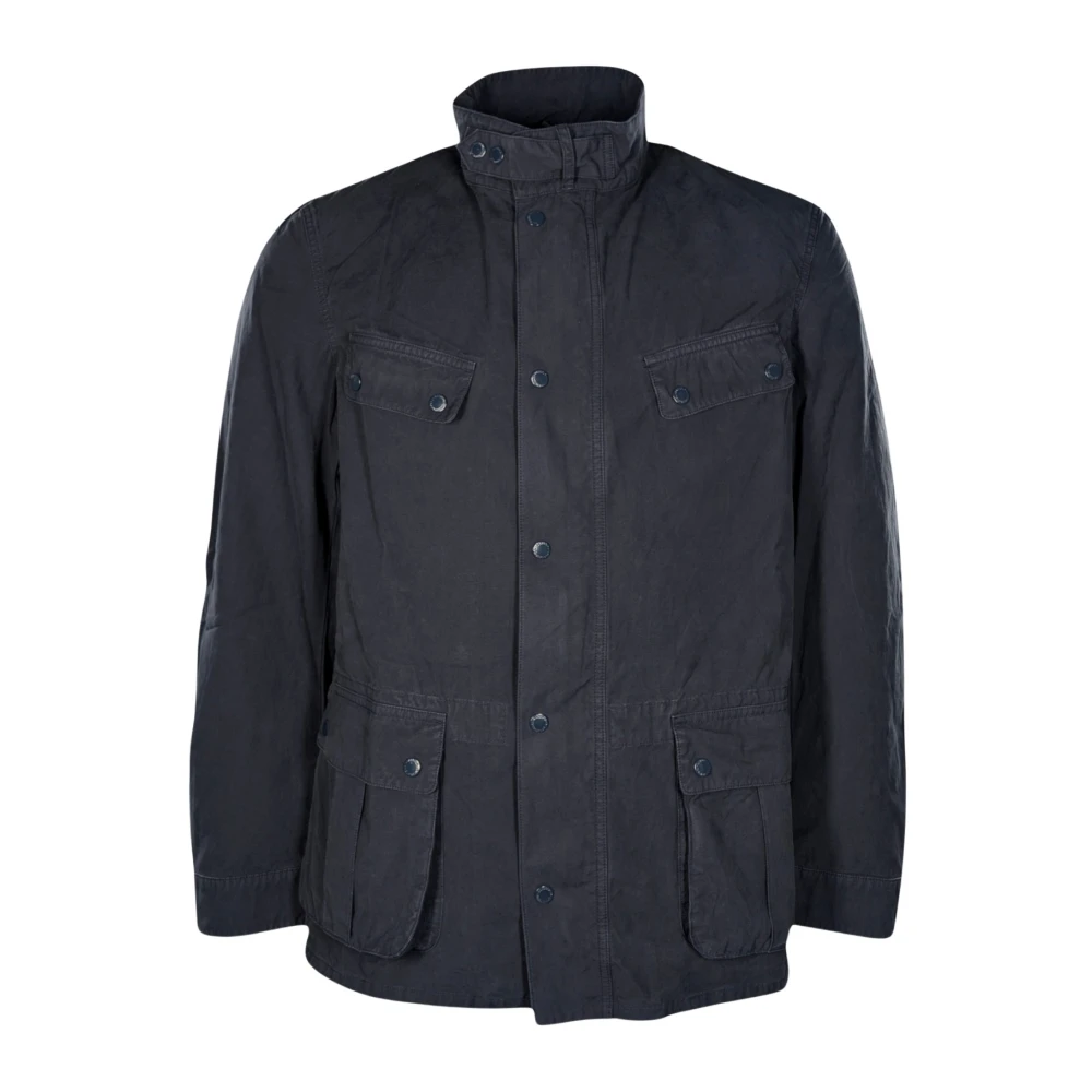 Barbour Men's Blue Light Jackets, M, Gart Dyed Duke Casual Jacket