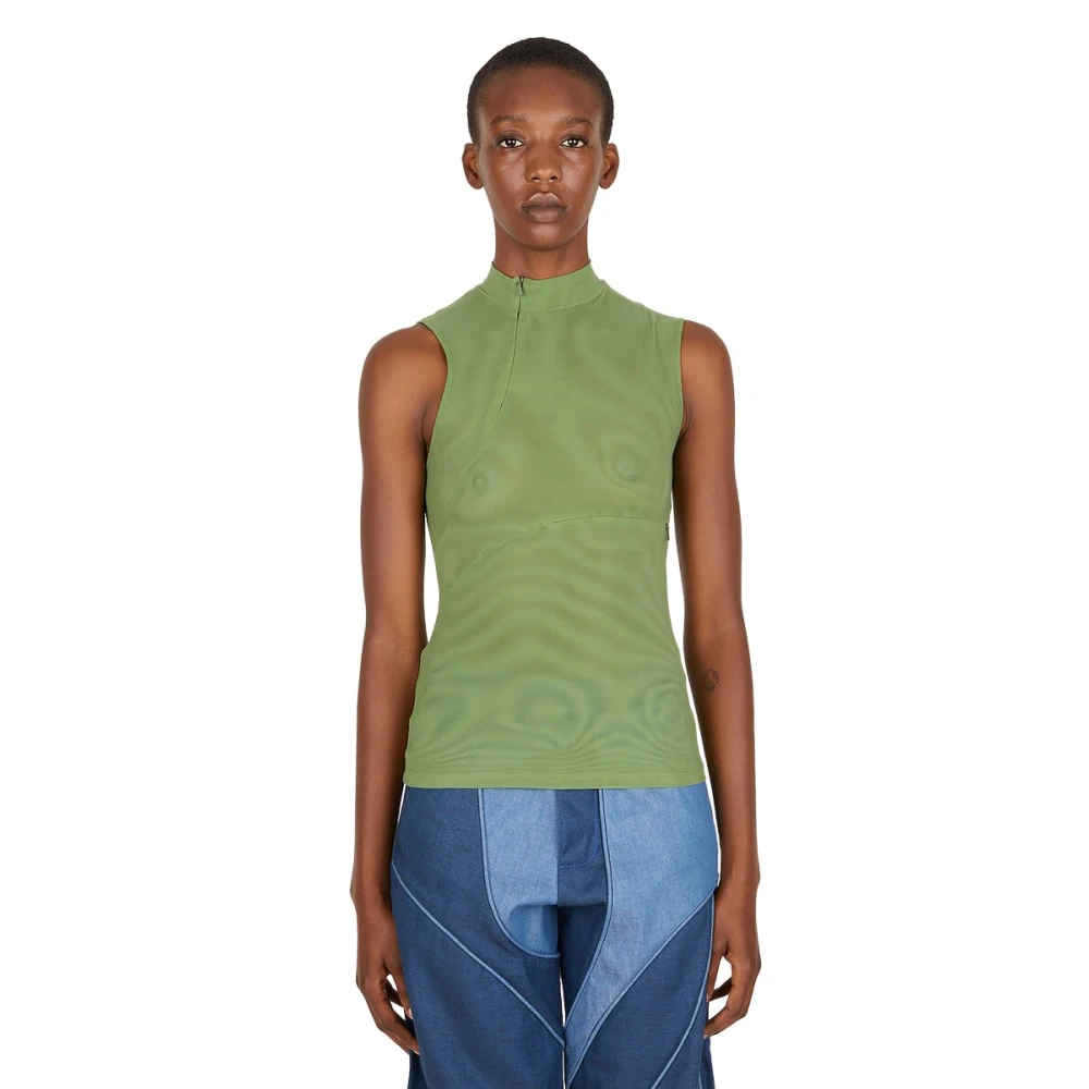 Mainline:RUS/Fr.CA/DE Mesh Zip Top Green, Dam