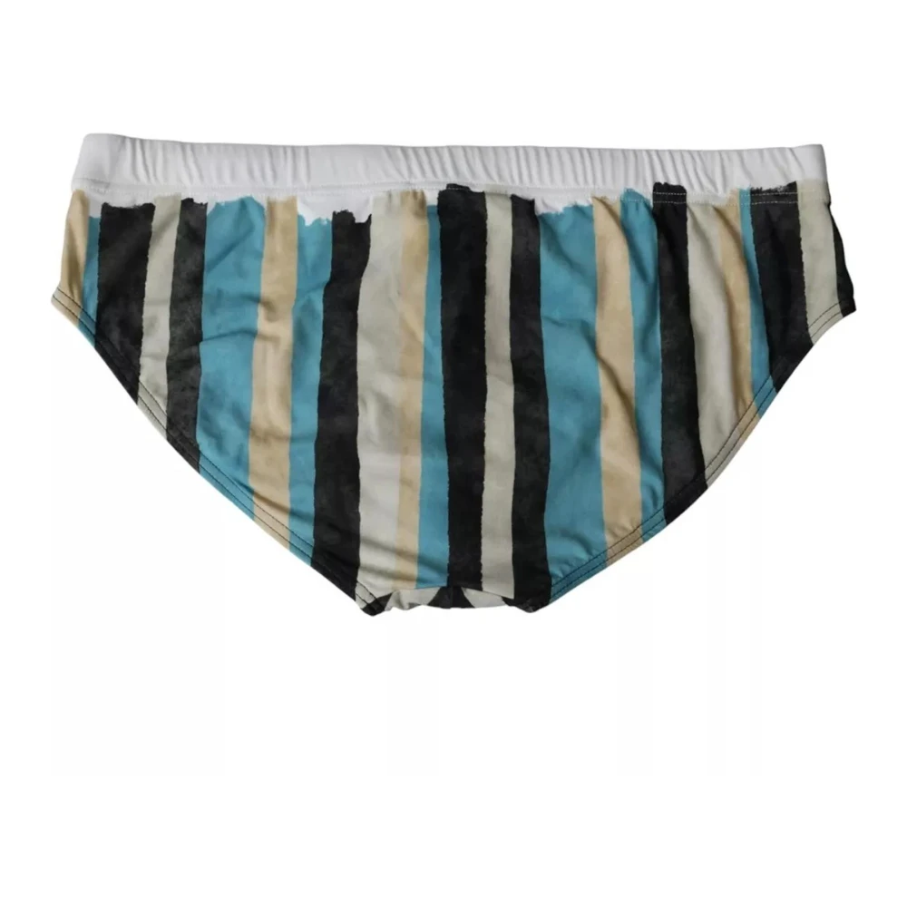 Dolce & Gabbana Gestreepte Logo Zwembroek Multicolor Heren