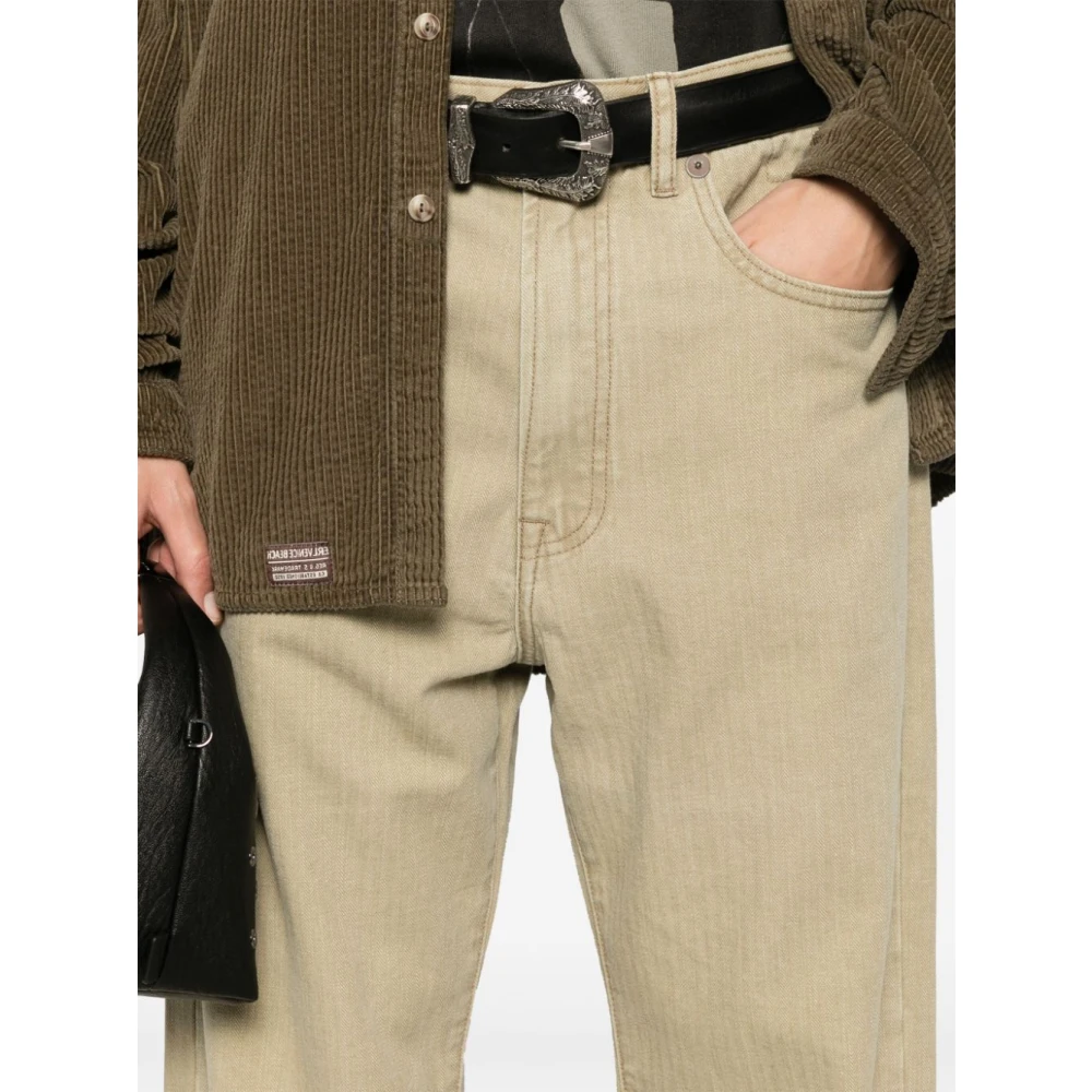 R13 Khaki Herringbone Twill X-Bf Jeans Brown Dames