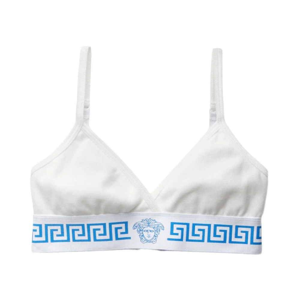 Versace Women's White Cotton-Jersey Triangle Bralette - Bras - Xl - Underwear