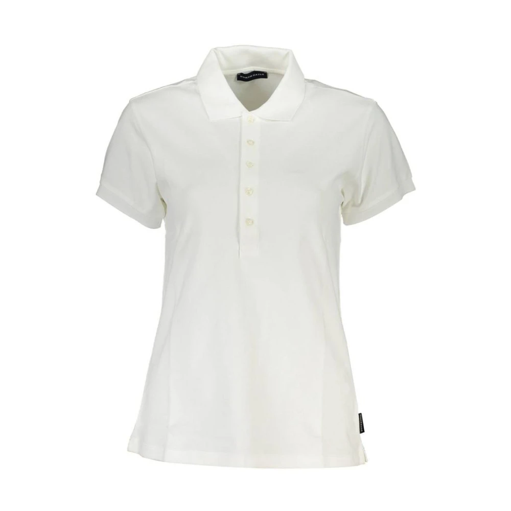 North Sails , Polo Shirts, Female, White, Xs, Short Sleeve Polo Shirt White Logo - Image 3