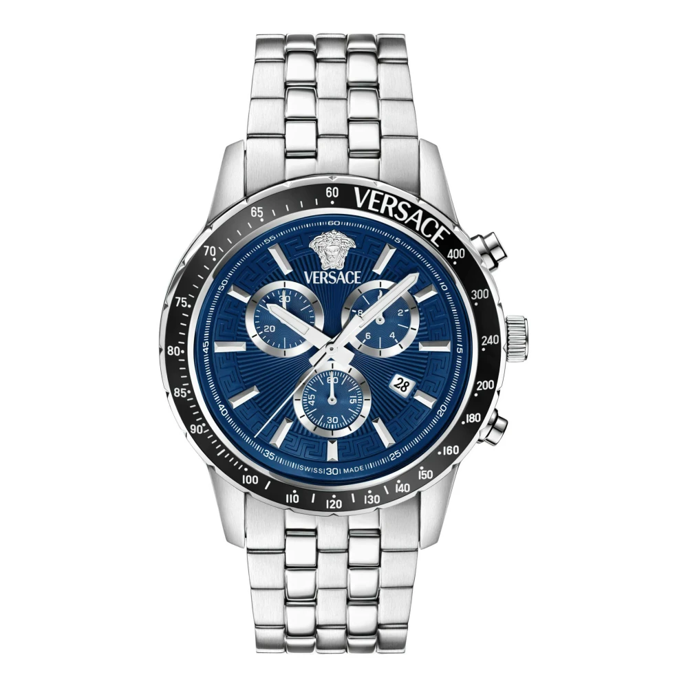 Versace VEZCA0324 Sport Chrono black blue silver Stainless Steel Men's Watch NEW - Image 2