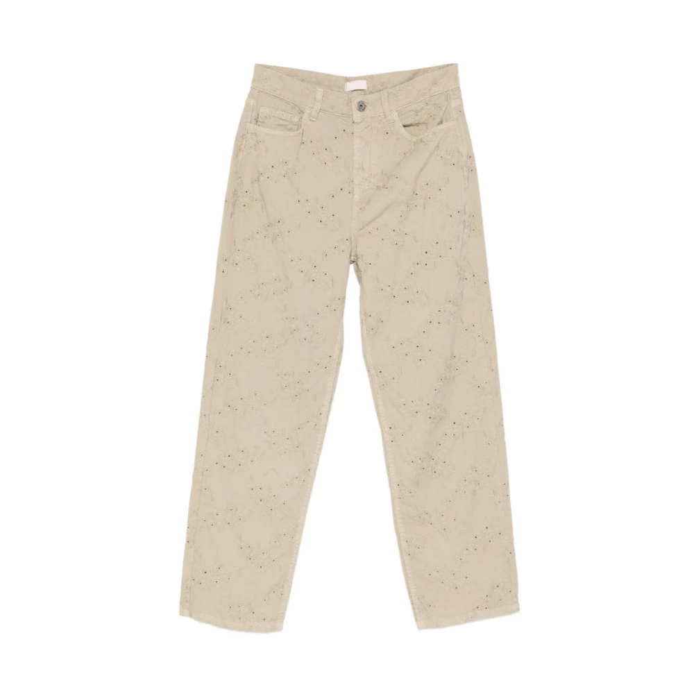 Liu Jo Kvinno Beige Jeans Dam, W27, Bomull, Vita Jeans