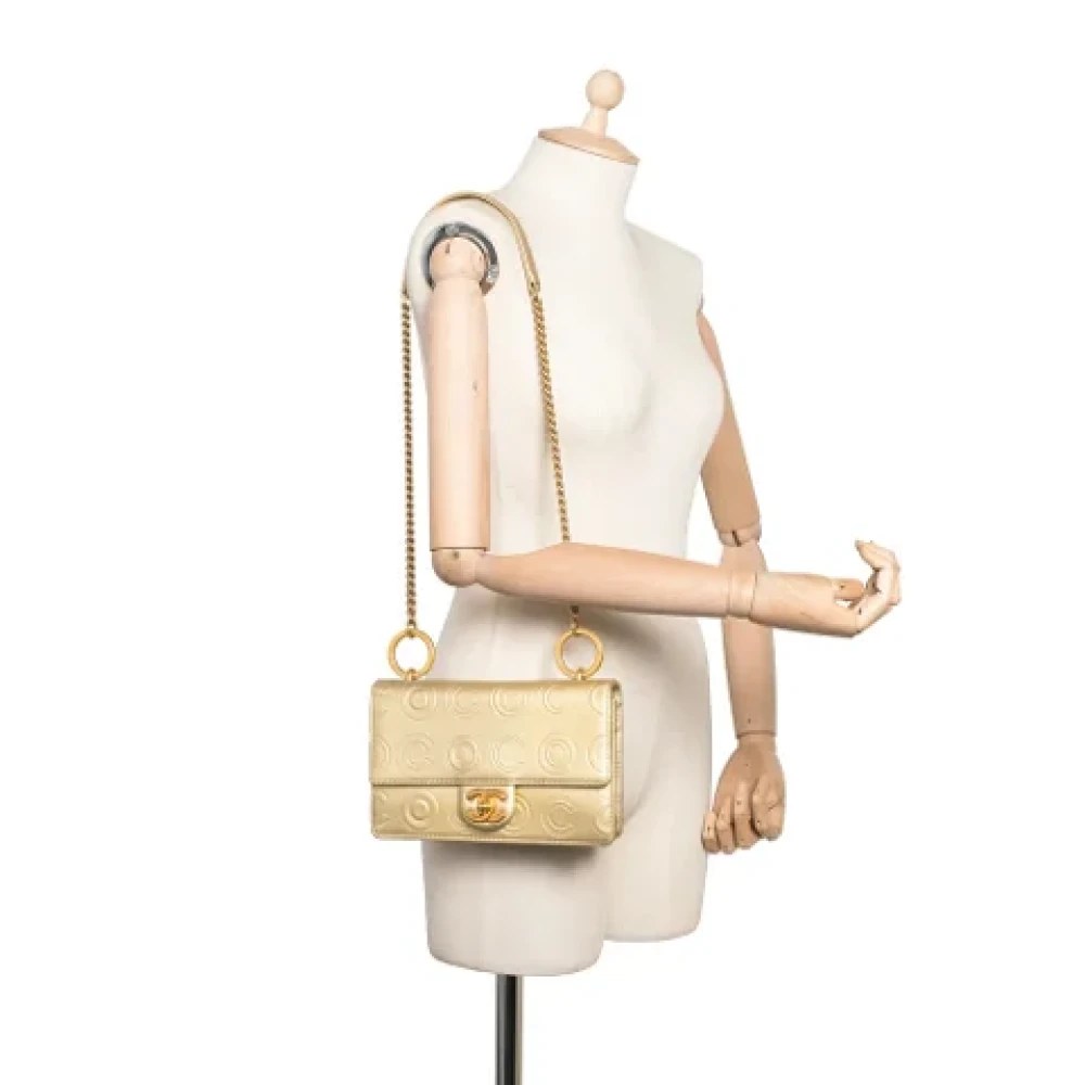 Chanel Vintage Pre-owned Leather chanel-bags Yellow Dames