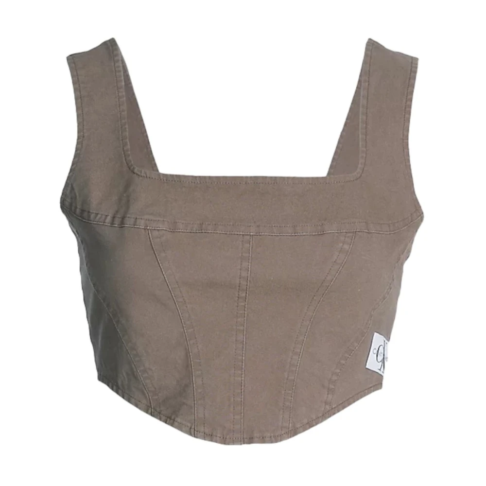 Calvin Klein Jeans Mouwloze Top Brown Dames