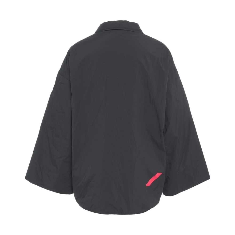 Afterlabel Zwarte Kimono Jas met Kant Sluiting Black Dames