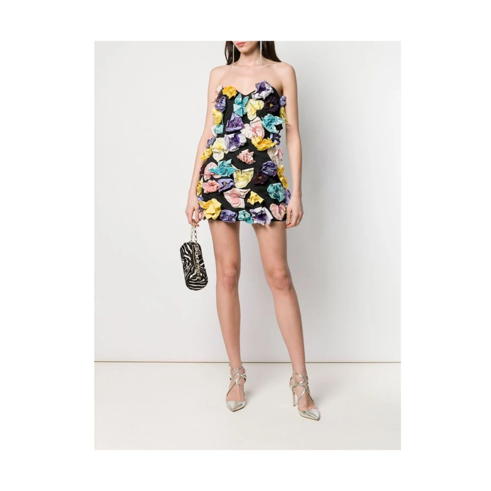The Attico Bloemenapplicatie Strapless Mini Jurk Multicolor Dames