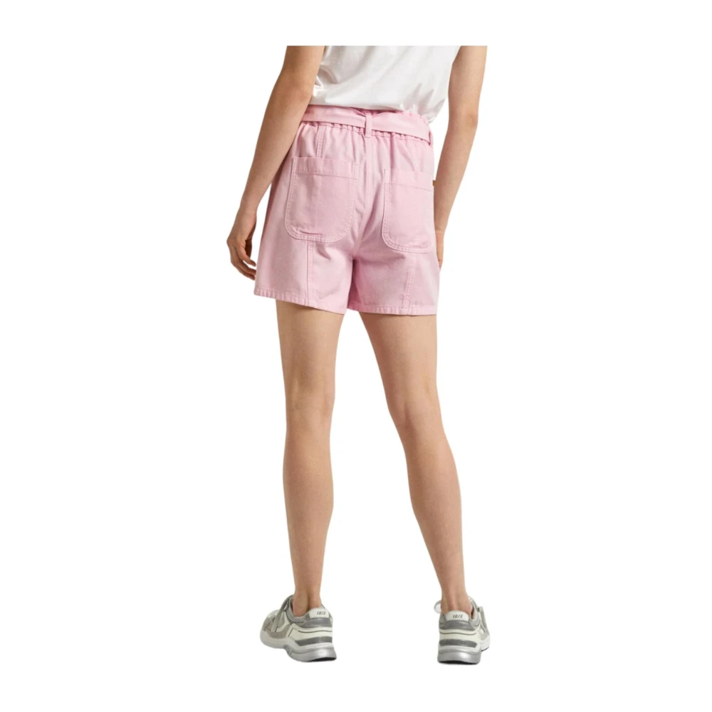 Pepe Jeans Hoge Taille Casual Shorts Pink Dames