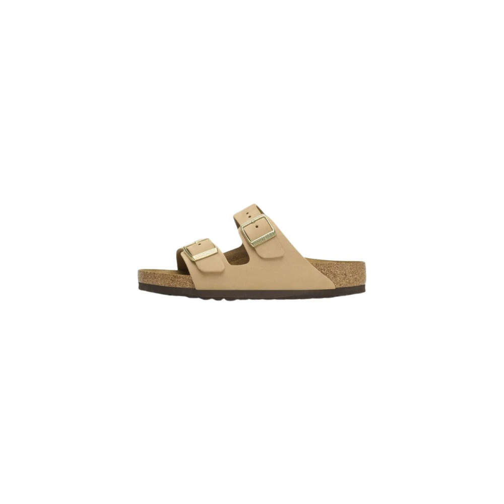 Birkenstock Men's Beige Sliders, 4 Uk, Arizona Leather Sandals