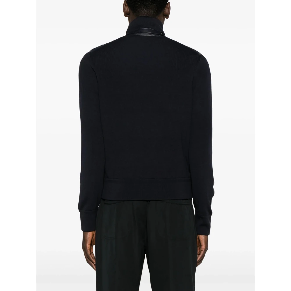 Tom Ford Ganzendons en katoenen jas Blue Heren