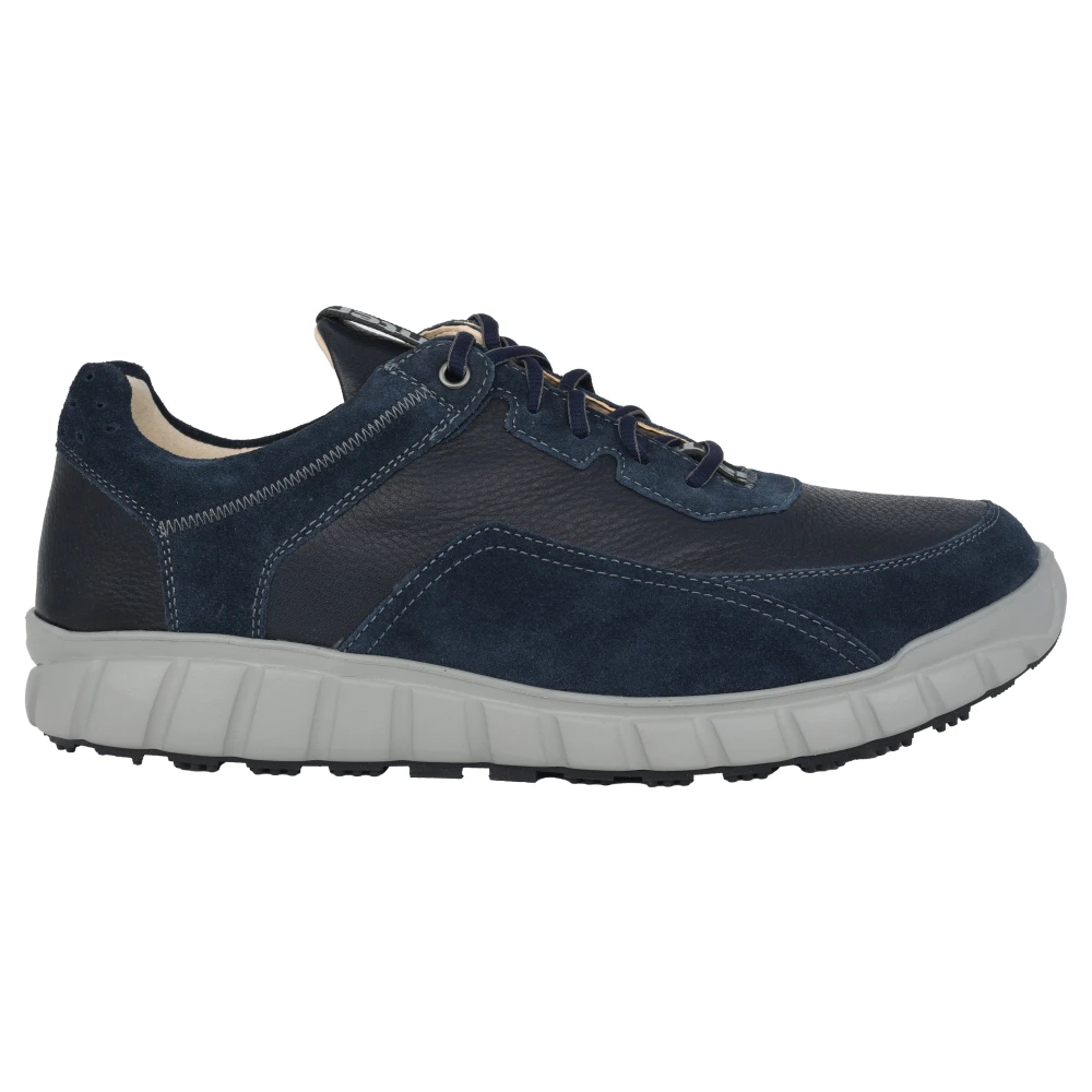 Ganter Wide Fit Sneaker met Uitneembaar Voetbed Heren Schoenen Blauw