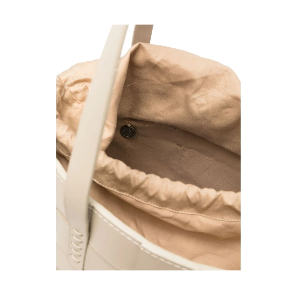 Dragon Diffusion Beige Leren Bucket Bag Koordsluiting Stijl Beige Dames