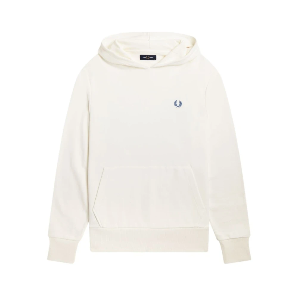 Fred Perry Vit Laurel Wreath huva tröja White, Herr