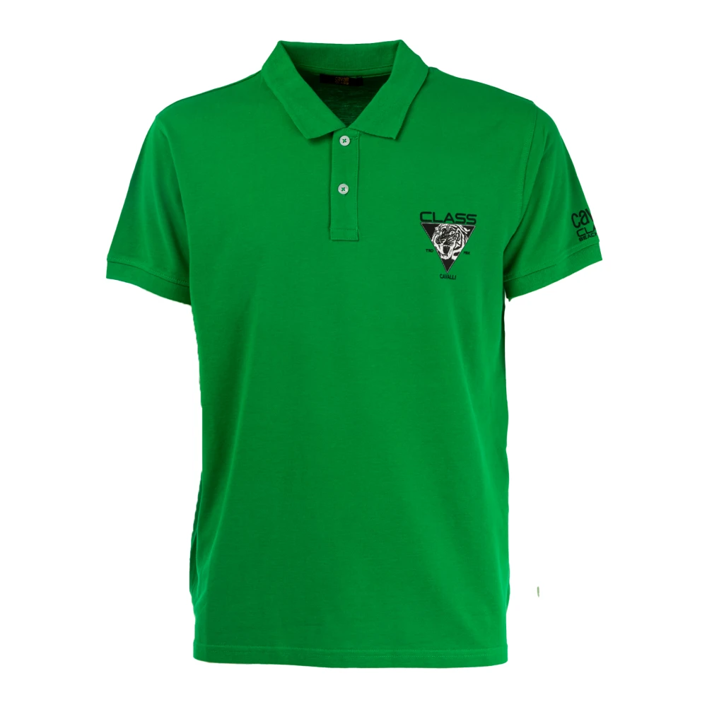 Cavalli Class Klassiek Heren Polo Shirt Green Heren