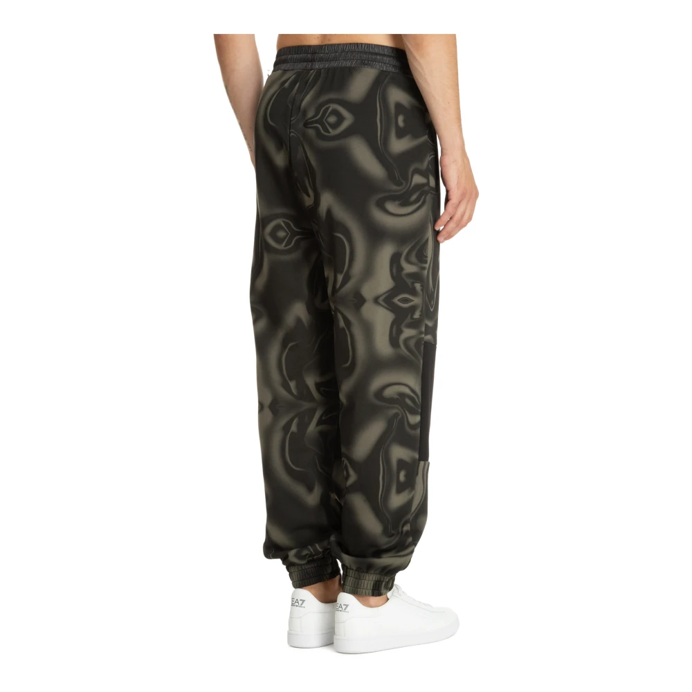 Emporio Armani EA7 Abstract Multicolor Joggers met Koord Green Heren