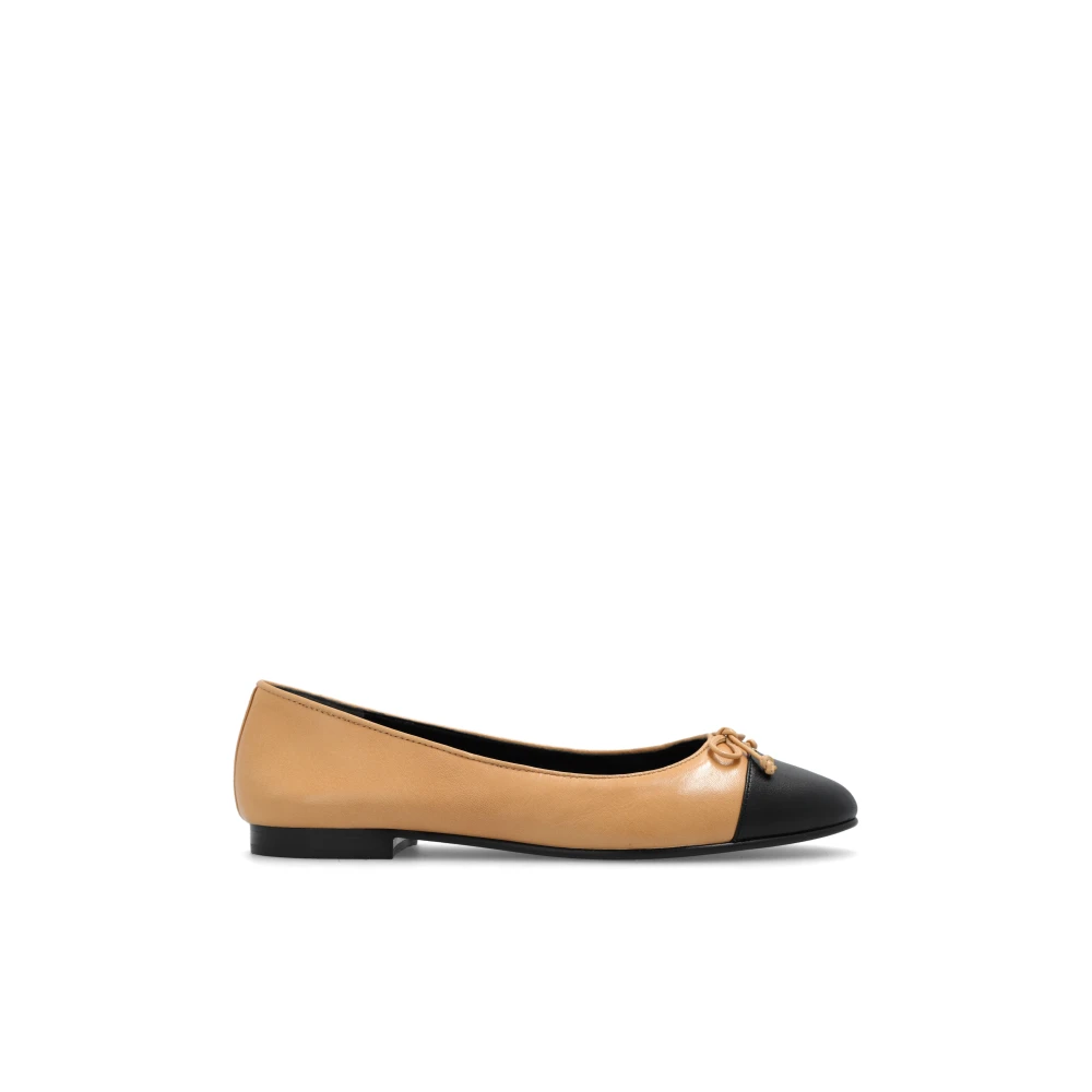 TORY BURCH Cap-Toe ballerina's Beige Dames
