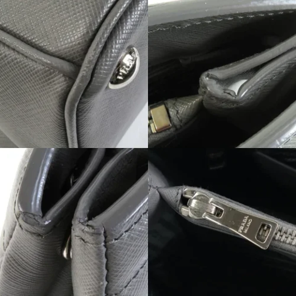 Prada Vintage Pre-owned Leather prada-bags Gray Dames