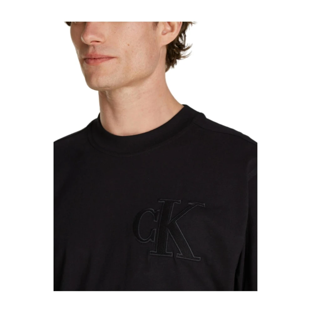 Calvin Klein Minimalistisch Logo Applique Shirt Black Heren