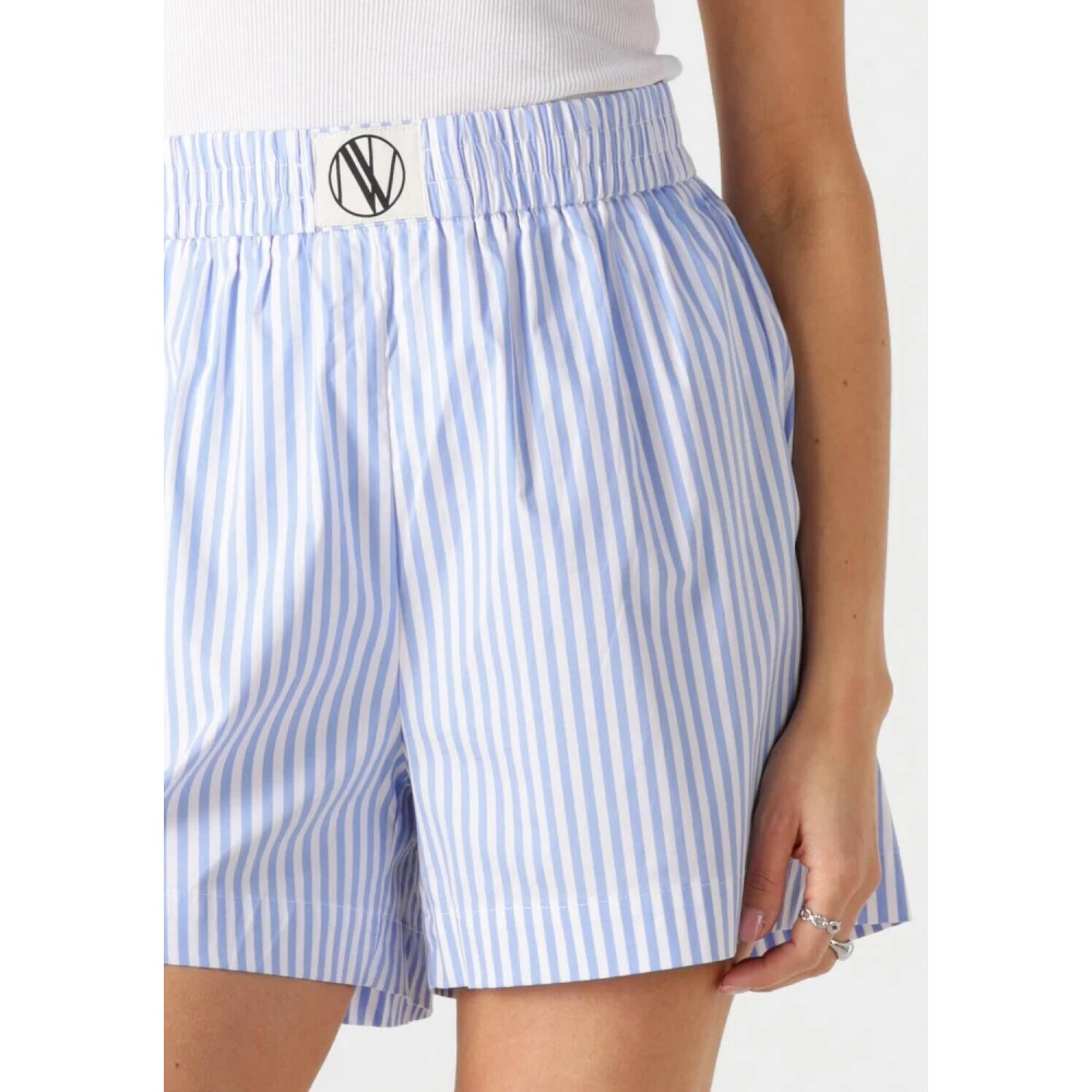 Notre-v Blauw Gestreepte Freja Broek Blue Dames