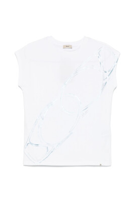 white-logo-print-cap-sleeve-t-shirt