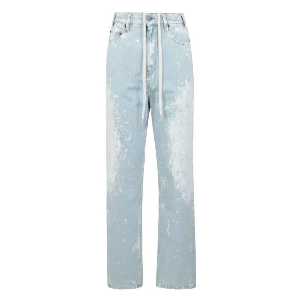 Mm6 Maison Margiela Women's Blue Straight Jeans - Straight Fit Jeans - W30 - Jeans