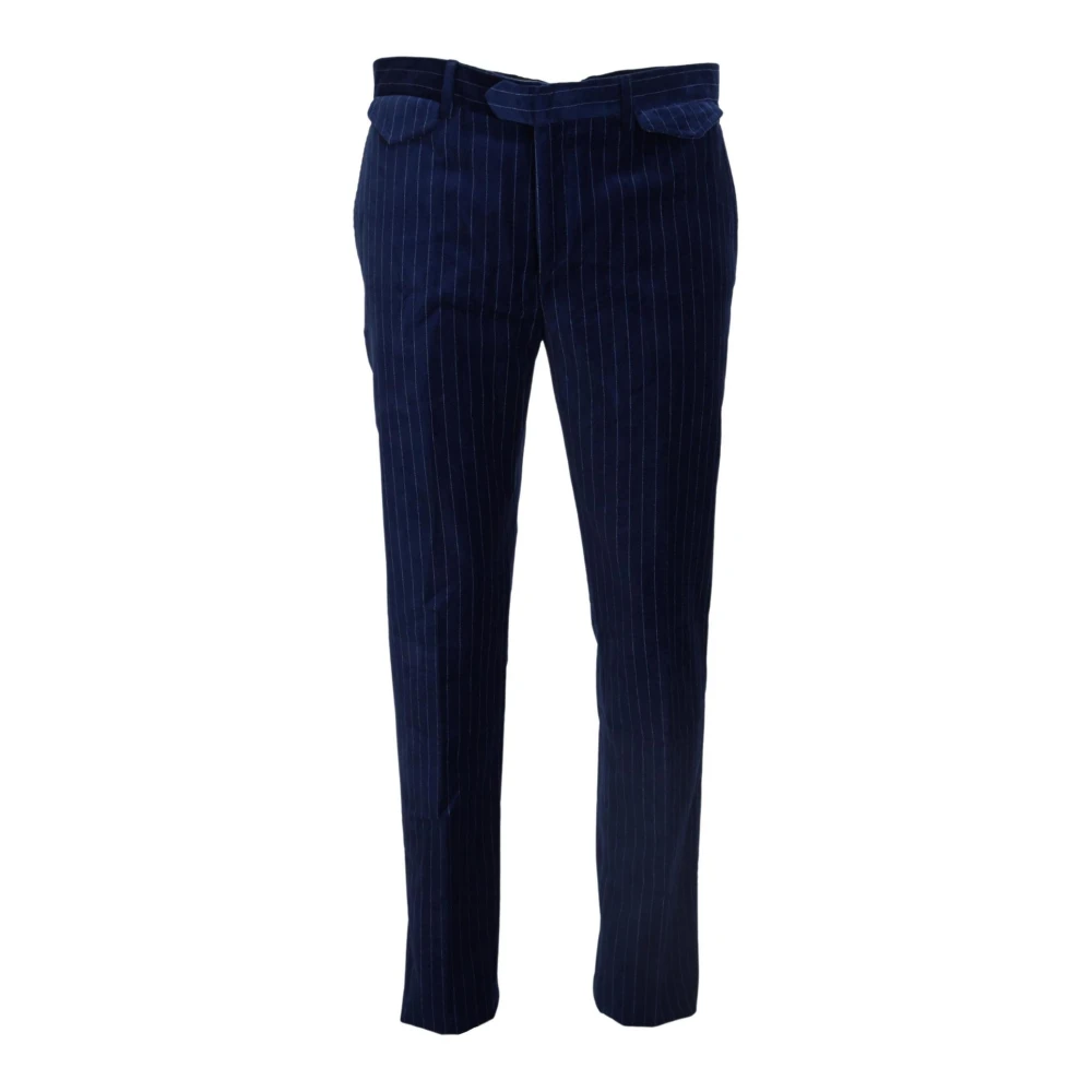 Bencivenga Pinstripe Corduroy Broek Navy Blue Heren