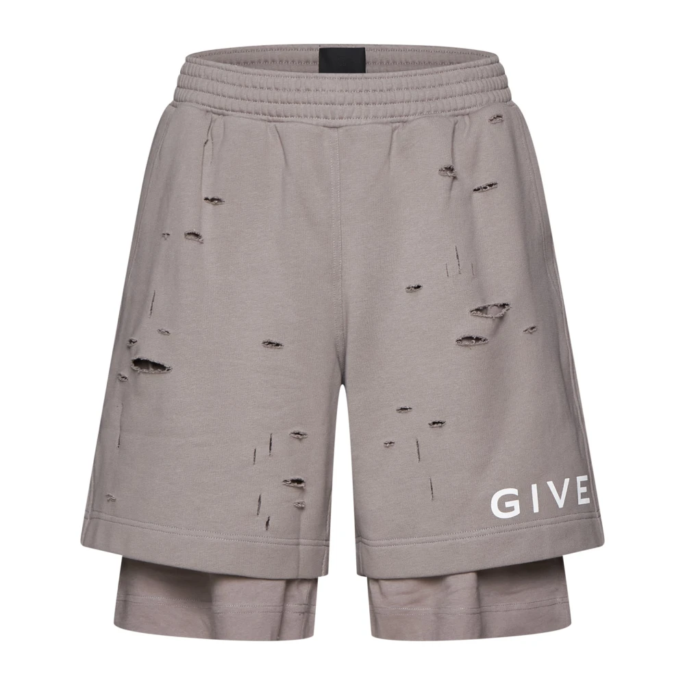 Givenchy Beige Shorts met Wit Blauw Beige Heren