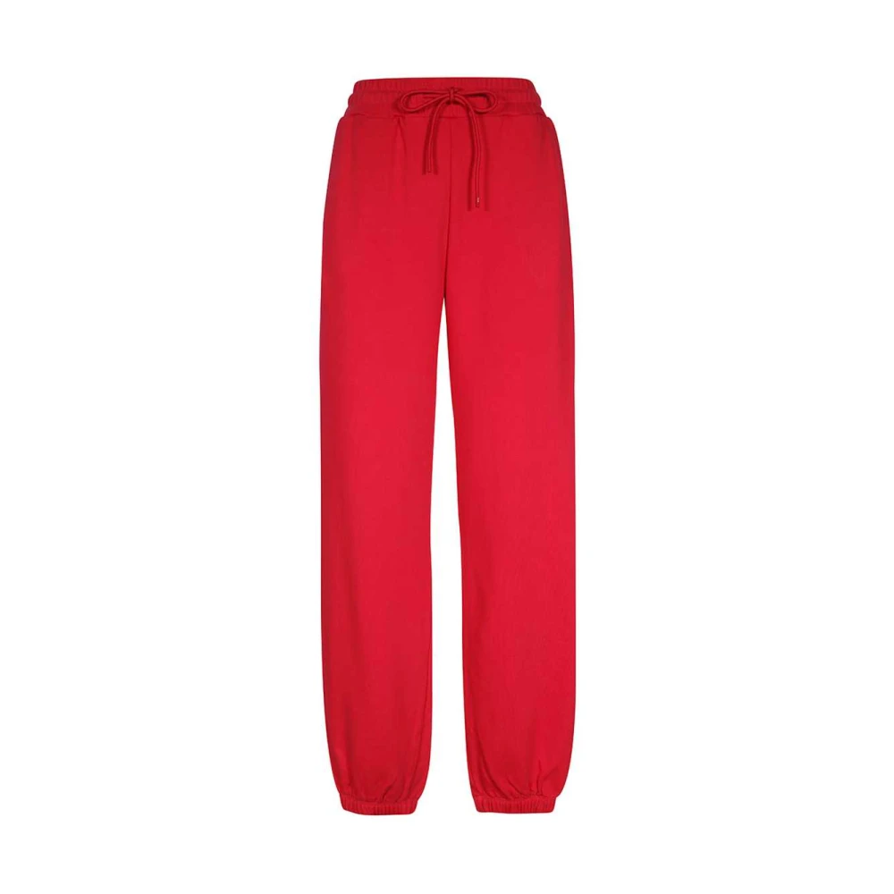 Msgm Bedrukte katoenen sweatpants Red Dames