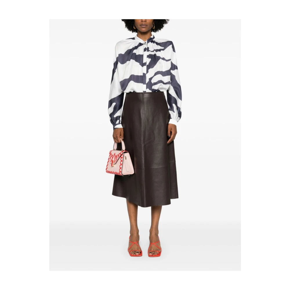 Lanvin Grafische Print Blouse met Japanse Inkt White Dames