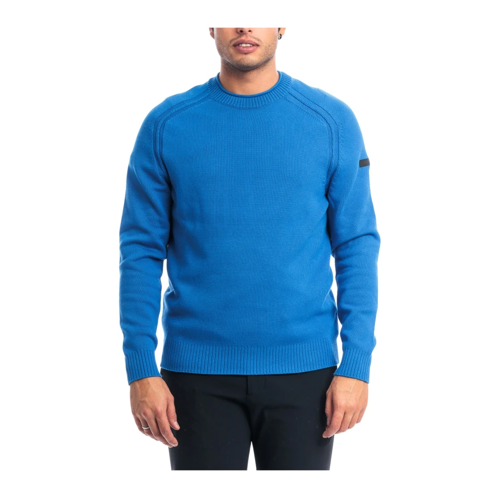 RRD Glad Katoenen Gebreide Trui Blue Heren