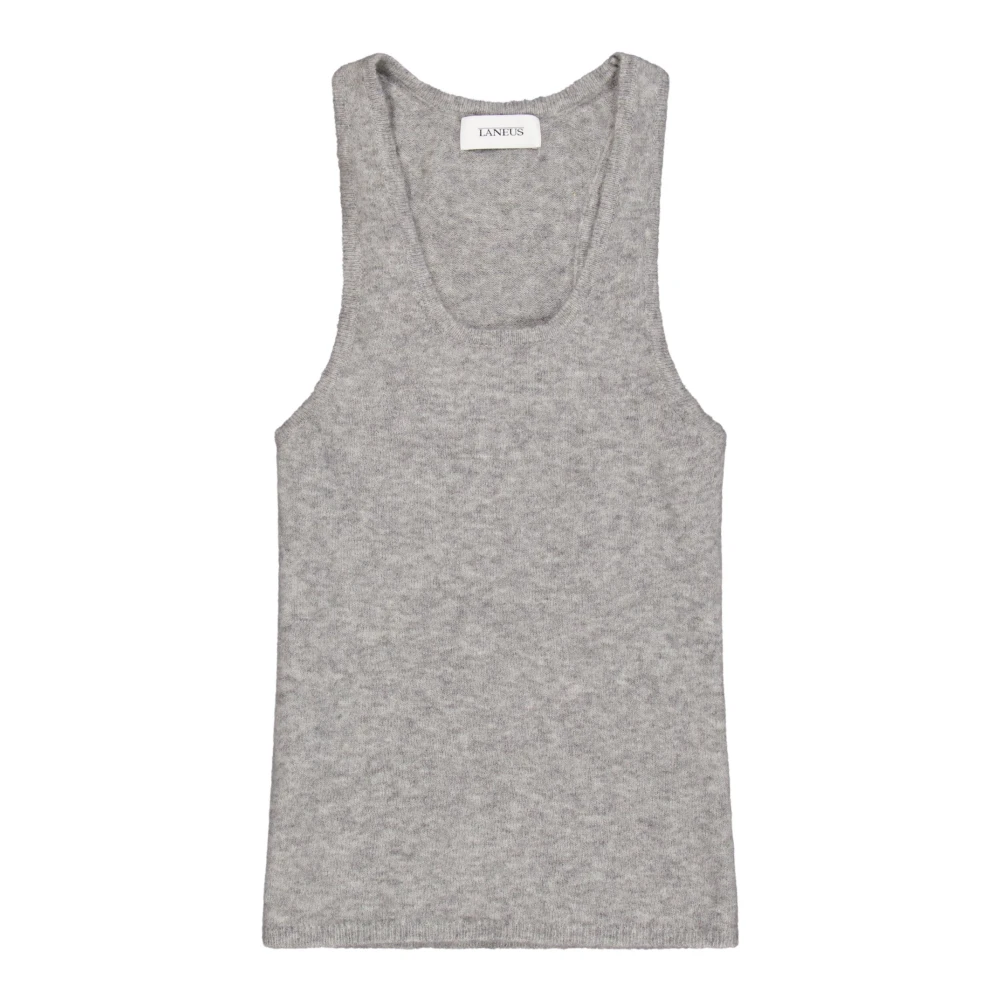 Laneus Wollen Mouwloze Top Gray Dames