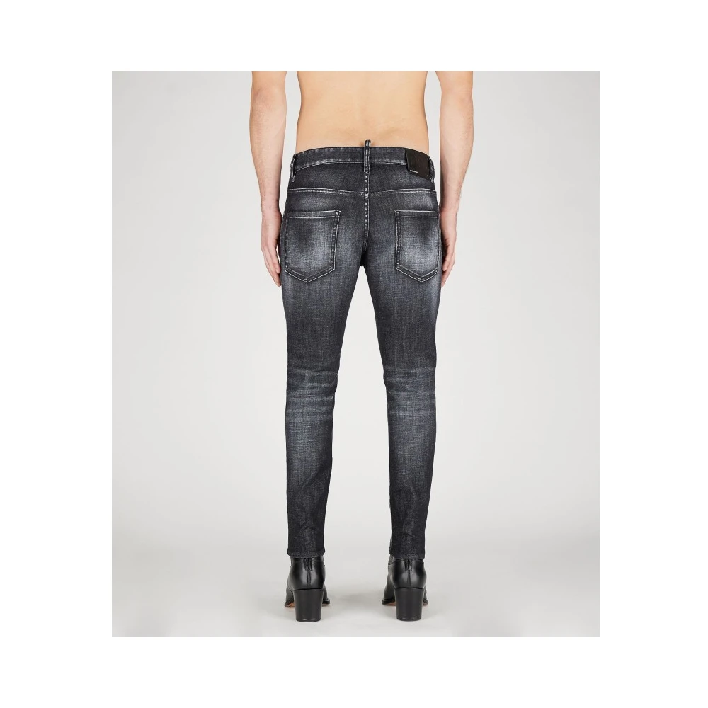 Dsquared2 Zwarte Skater Jeans met Logopatch Black Heren