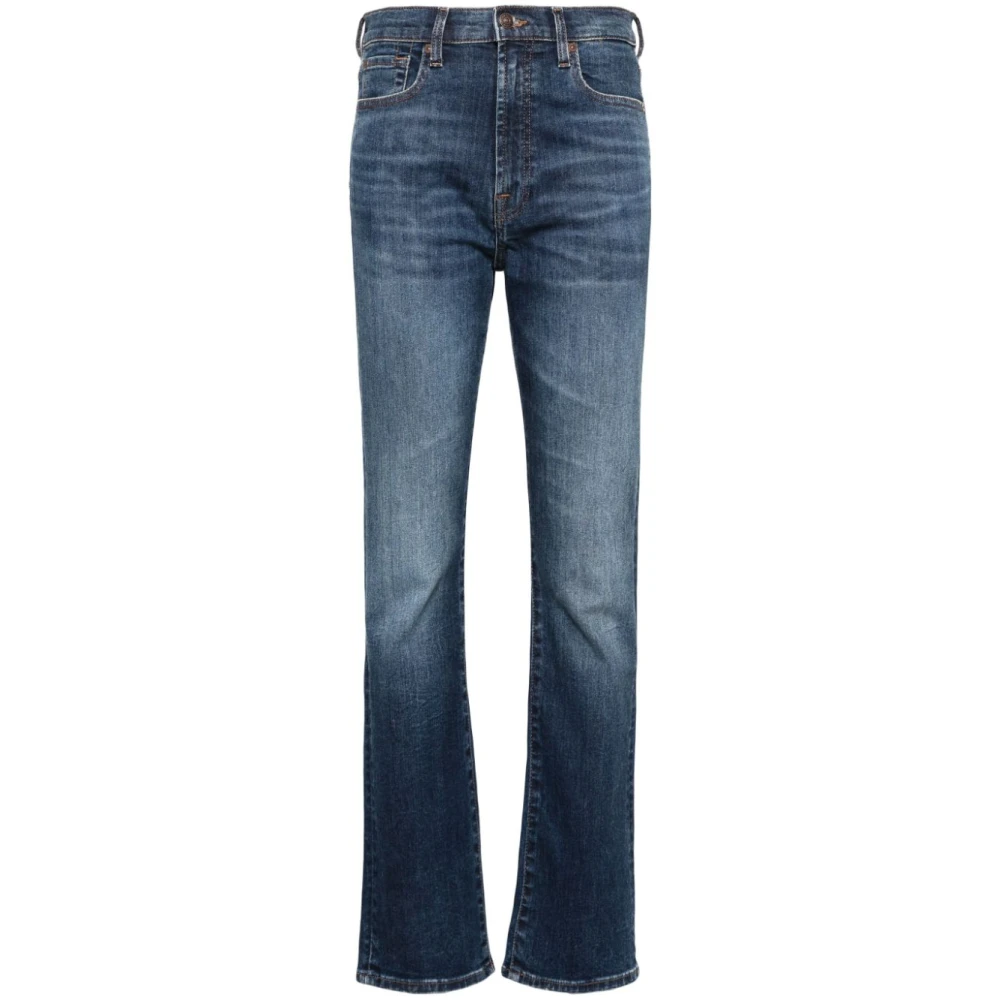7 For All Mankind Blauwe Retro Slim Jeans Blue Dames