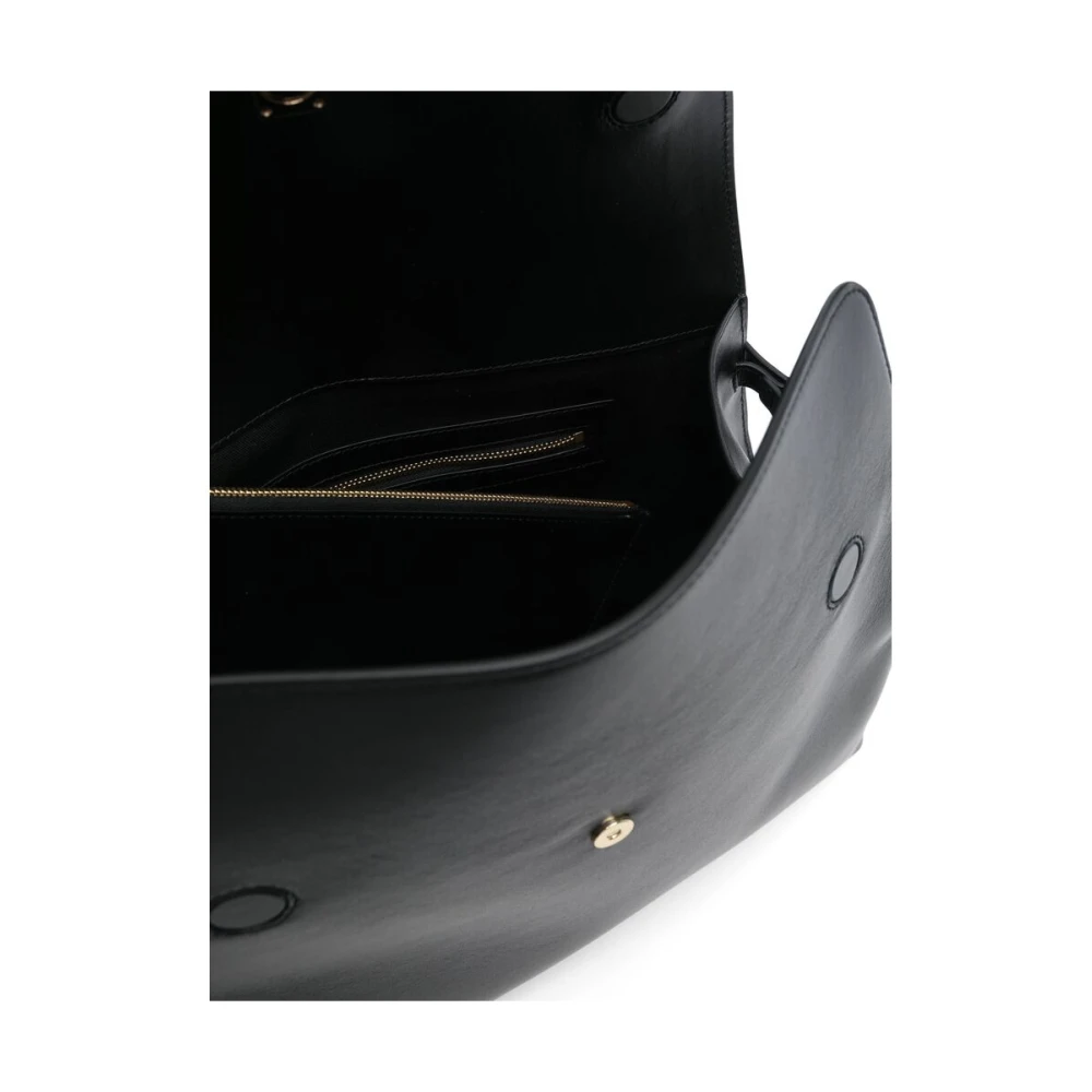Loulou Studio Zwarte Foldover Top Handtas Black Dames