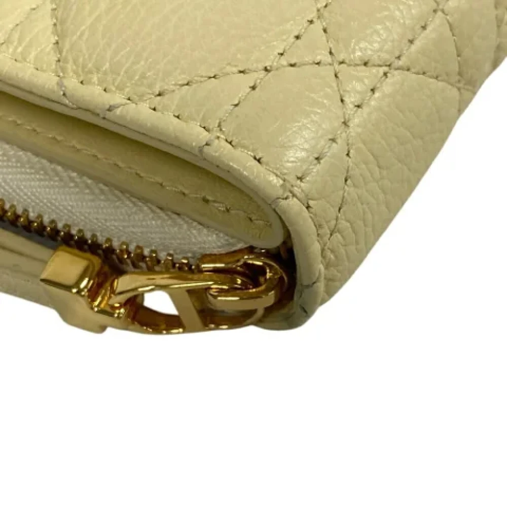 Dior Vintage Pre-owned Leather wallets Yellow Dames