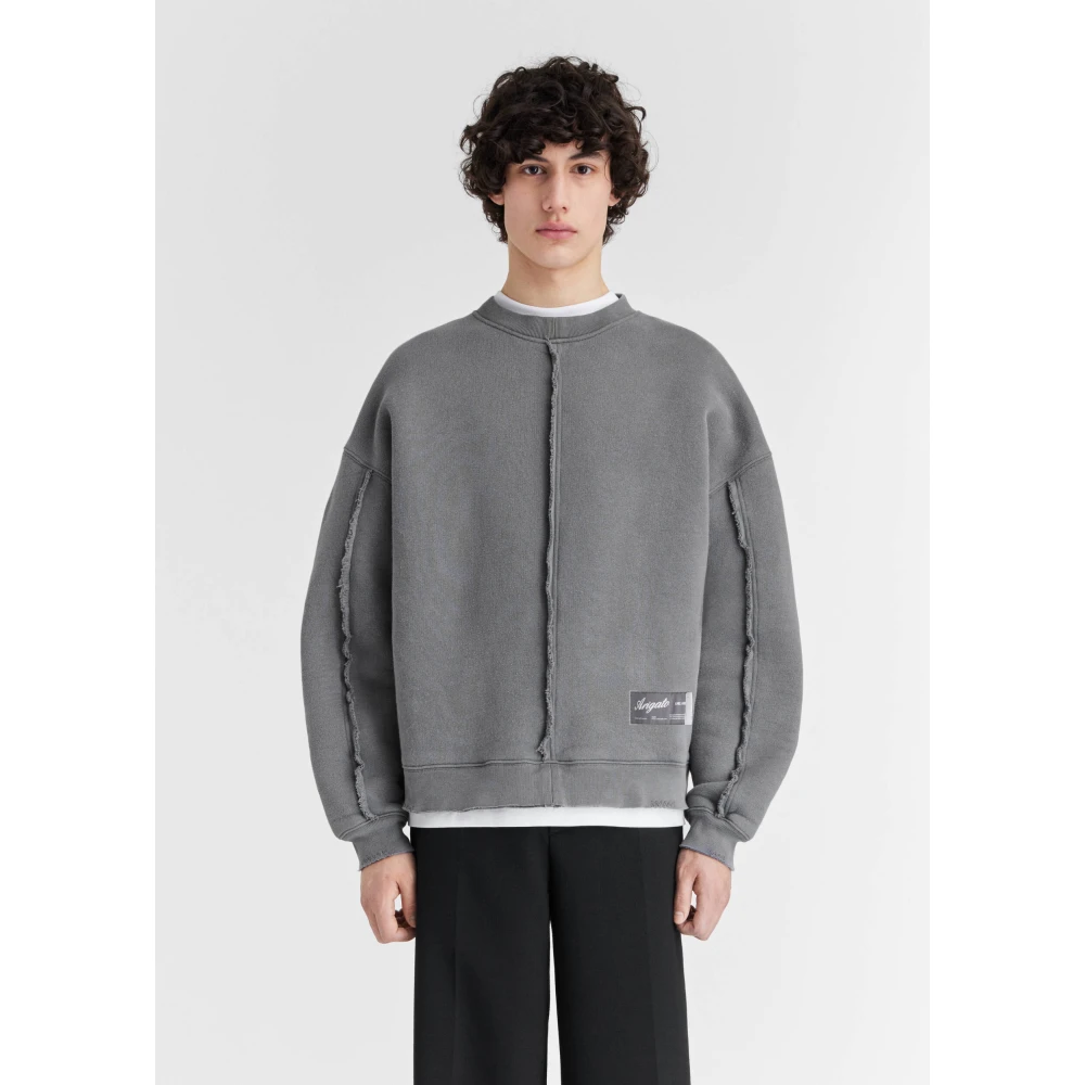 Axel Arigato Chopped Distressed Sweatshirt Gray Heren