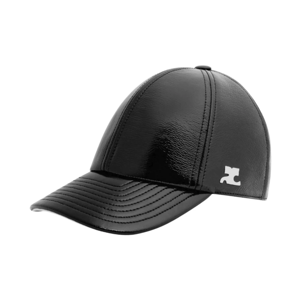 Courrèges Vinyl Hoed Heruitgave Black Dames