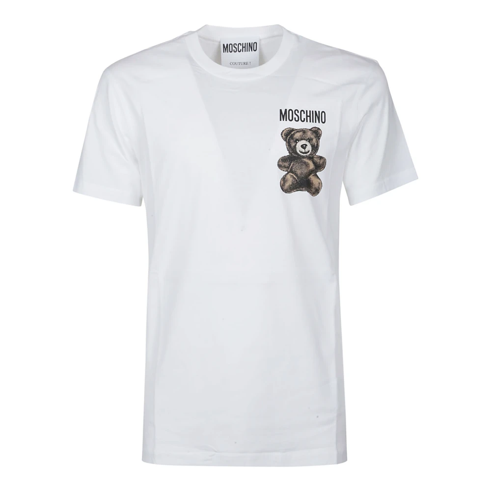 Moschino Schattig Teddybeer Grafisch T-shirt White Heren