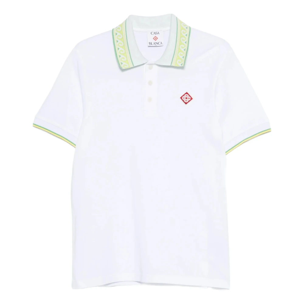 Casablanca Men's White Polo Shirts, Xl, Pique Polo