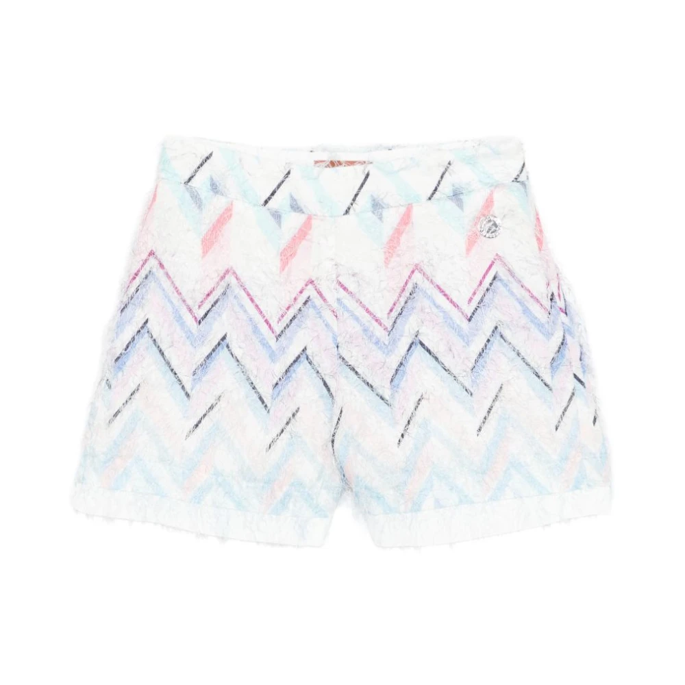 Missoni Girls Multicolor Shorts, 10 Y, Zigzag Shorts