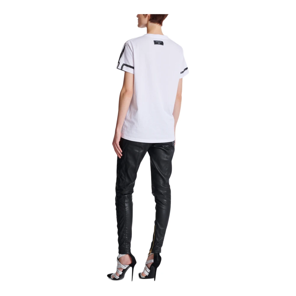 Balmain T-shirt met korte mouwen met 'Je t'aime' print White Dames