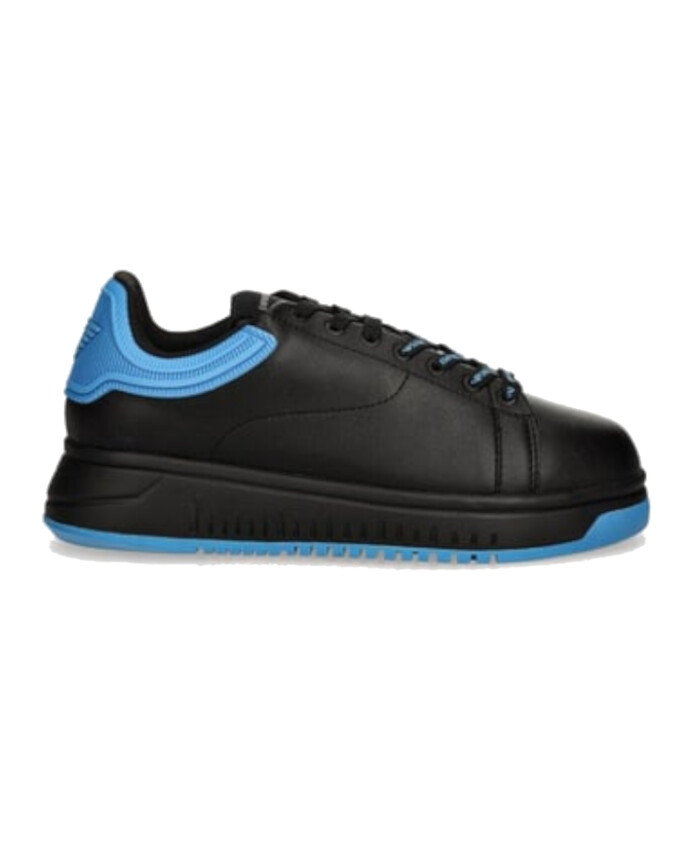 black-leather-sneaker-with-sky-blue-retro-style