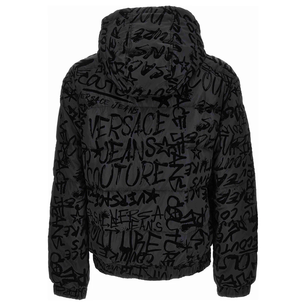 Versace Jeans Couture Graffiti Flock Donsjas Black Heren