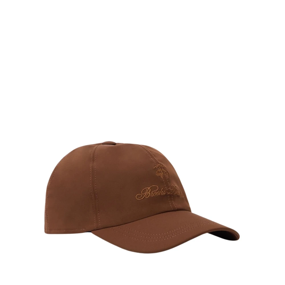 Brooks Brothers Men's Brown Hats & Caps, One Size, Classic Logo Baseball Cap