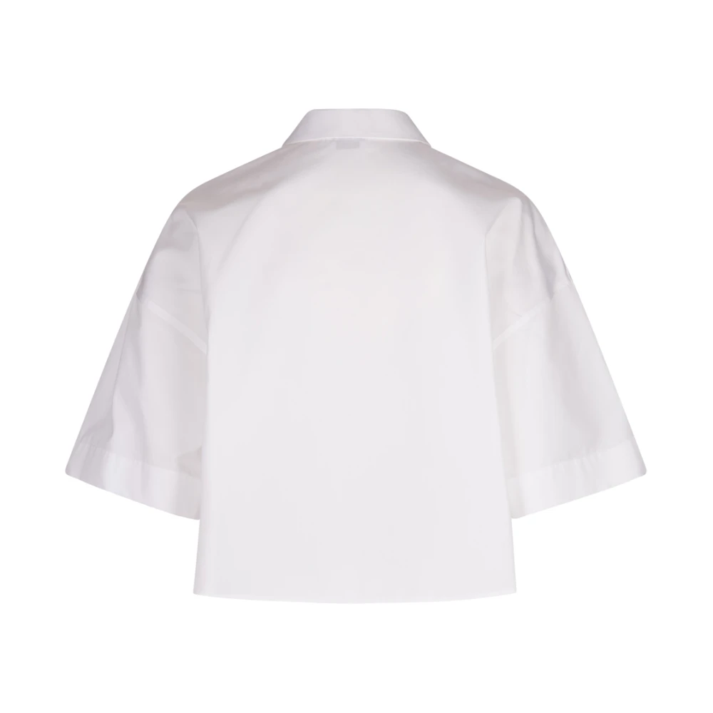 alexander mcqueen Witte Militaire Shirt met Italiaanse Kraag White Dames