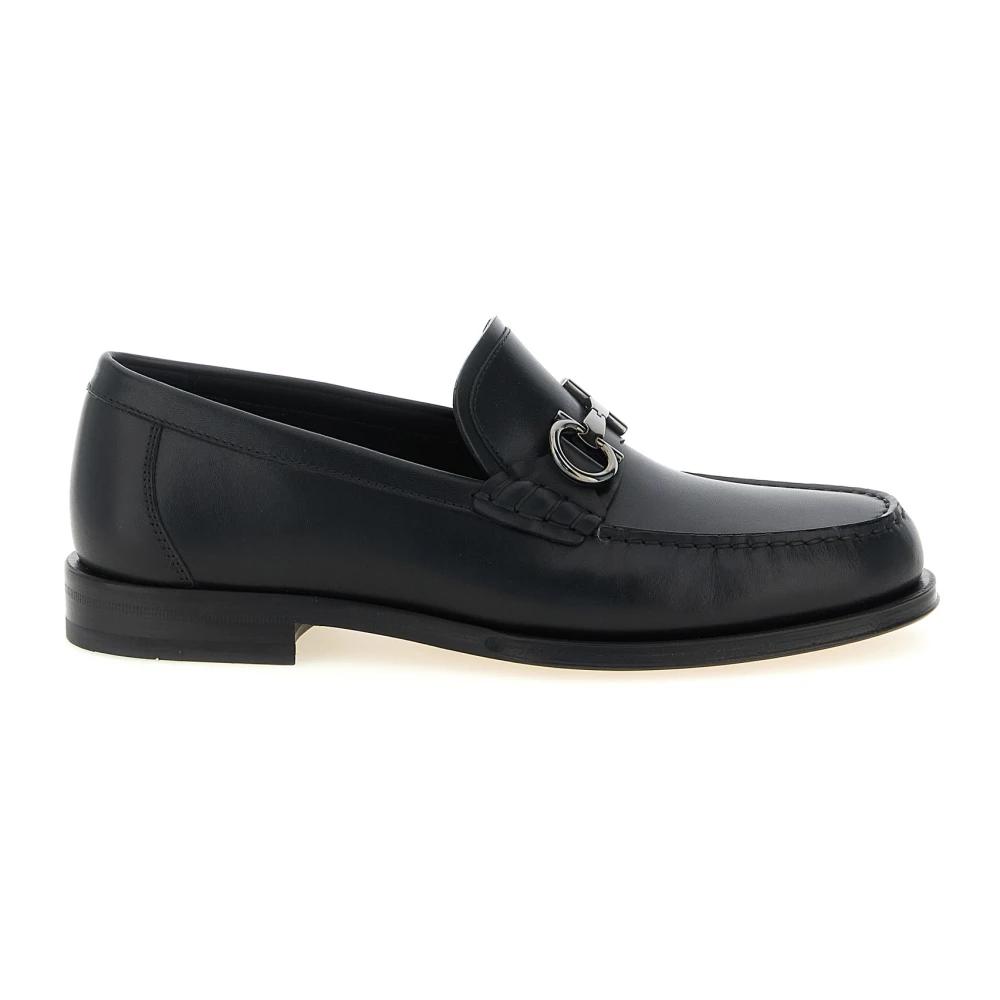 Ferragamo Men's Black Teatro Loafers - Loafers - 9 Uk - Shoes