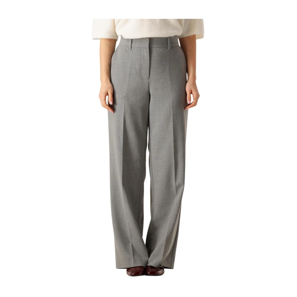 MINUS Dames Broeken Welma Mid Waist Pant Grijs