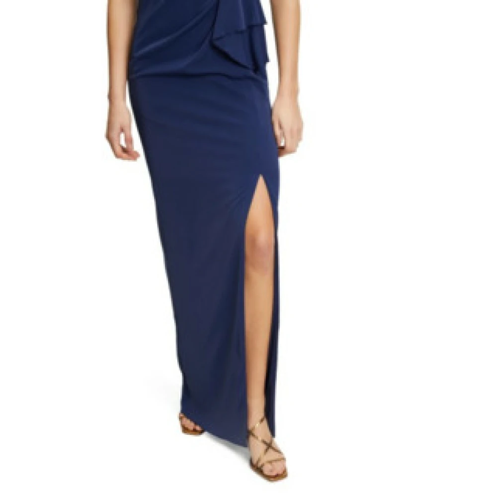 Vera Mont Blauwe Festival Mouwloze Maxi Jurk Blue Dames
