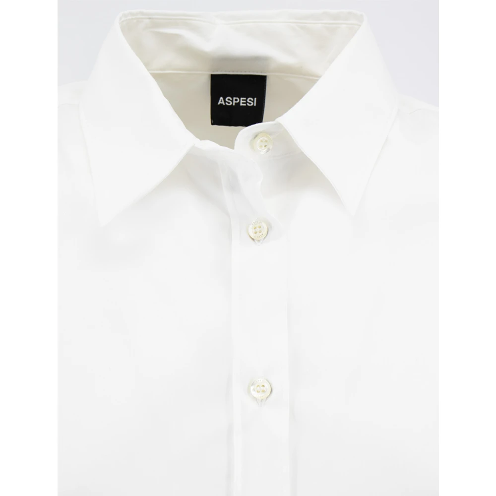 Aspesi Cotton Logo Blouse White Dames